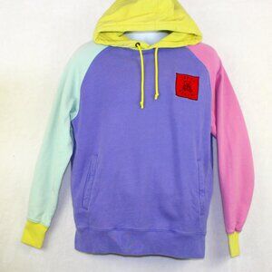 Teddy Fresh Color Block Pullover Hoodie Mens Small